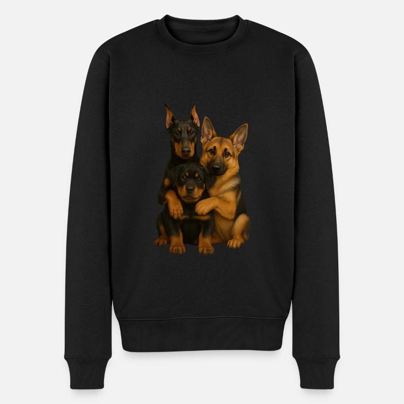 Hund Hunde Süße Hunde - Männer Premium Bio Pullover - Schwarz