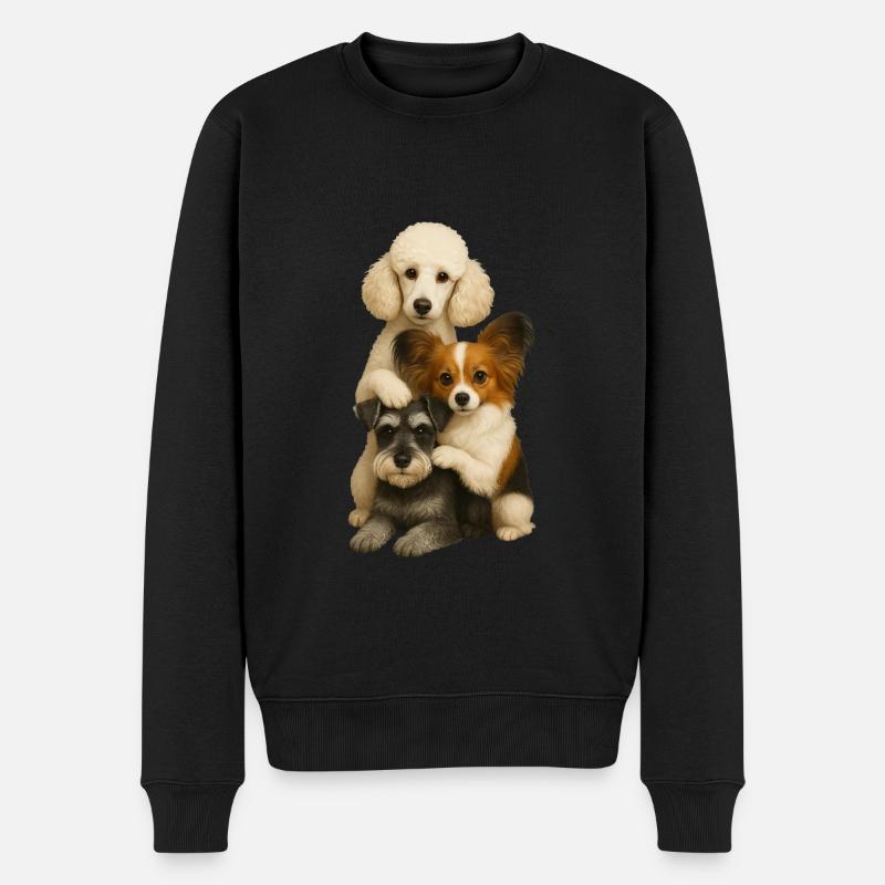 Chien Chiens Chiens mignons - Pull Premium bio Homme - noir