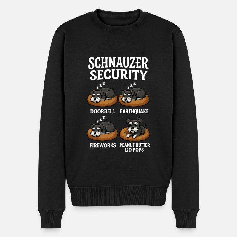 Schnauzer - Männer Premium Bio Pullover - Schwarz