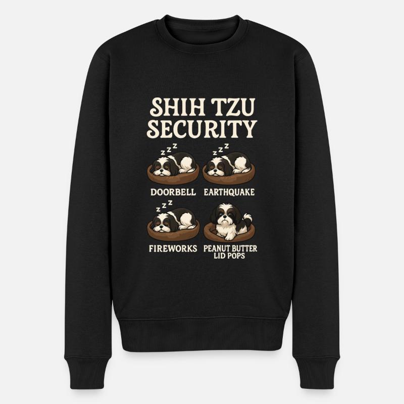 Shih Tzu - Männer Premium Bio Pullover - Schwarz