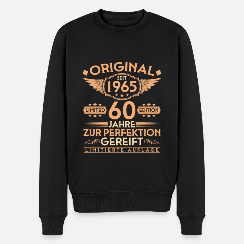 Original 1965 Vintage 60. Geburtstag Geschenk - Männer Premium Bio Pullover - Schwarz