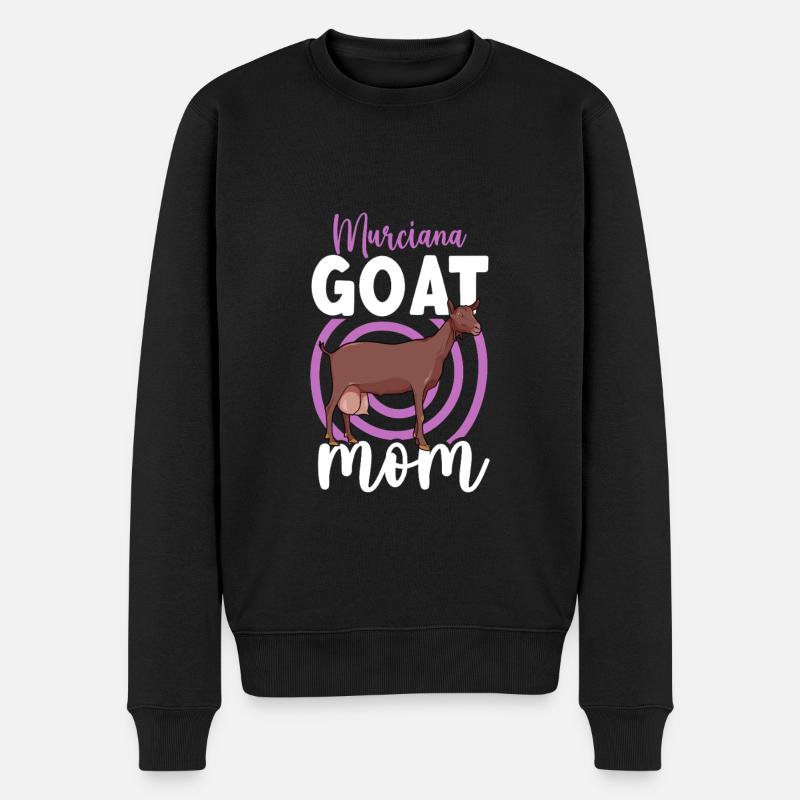 Mama einer Murcia-Granada-Ziege - Männer Premium Bio Pullover - Schwarz