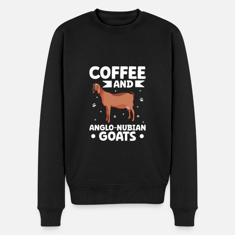 Café et chèvre anglo-nubienne - Pull Premium bio Homme - noir