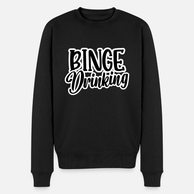 binge drinking - Pull Premium bio Homme - noir