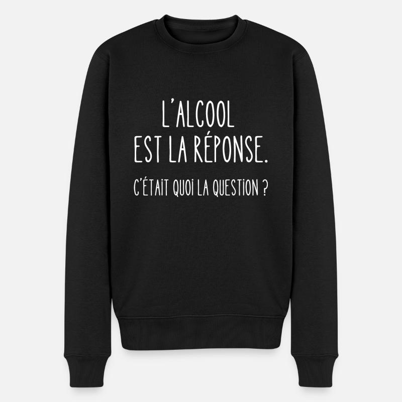 l'alcool est la réponse - Pull Premium bio Homme - noir