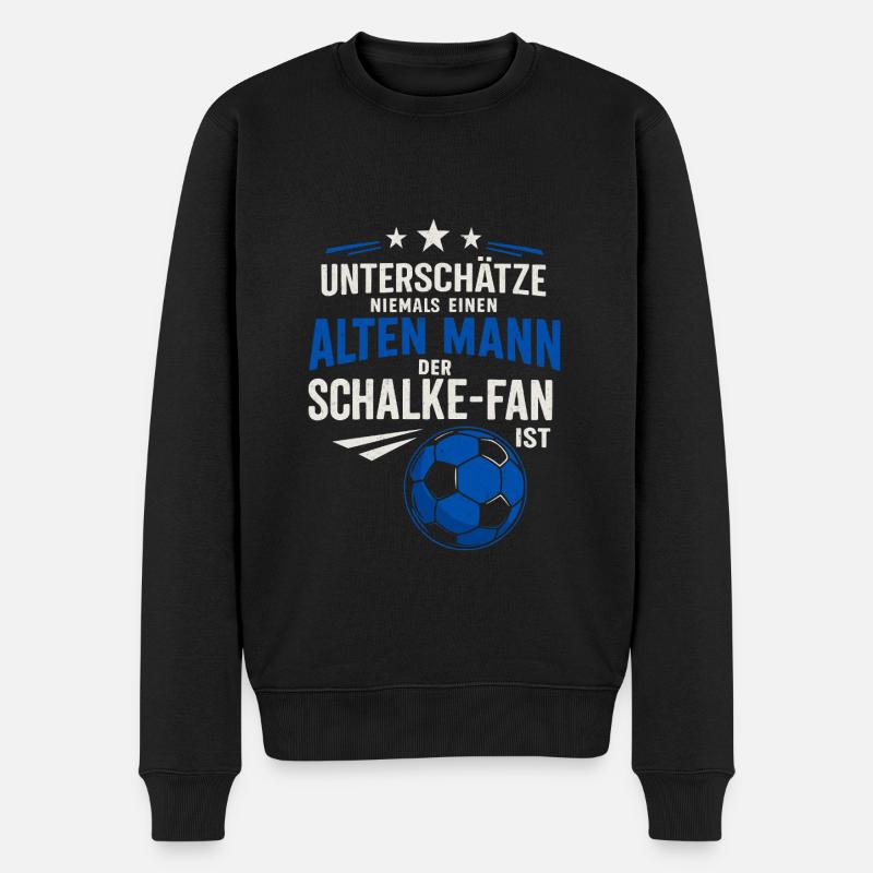 Schalke Fan Fußball Mannschaft Geschenkidee - Männer Premium Bio Pullover - Schwarz