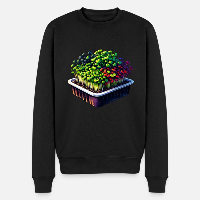Micro-pousses Agriculture Vegan Sprouts - Pull Premium bio Homme - noir