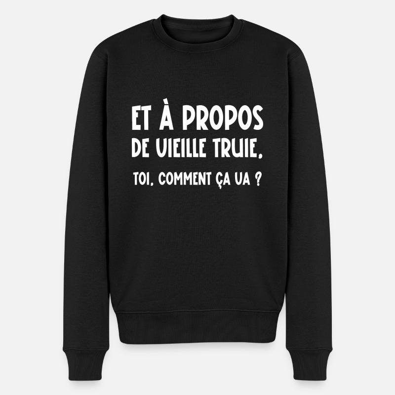 à propos de vieille truie - Pull Premium bio Homme - noir