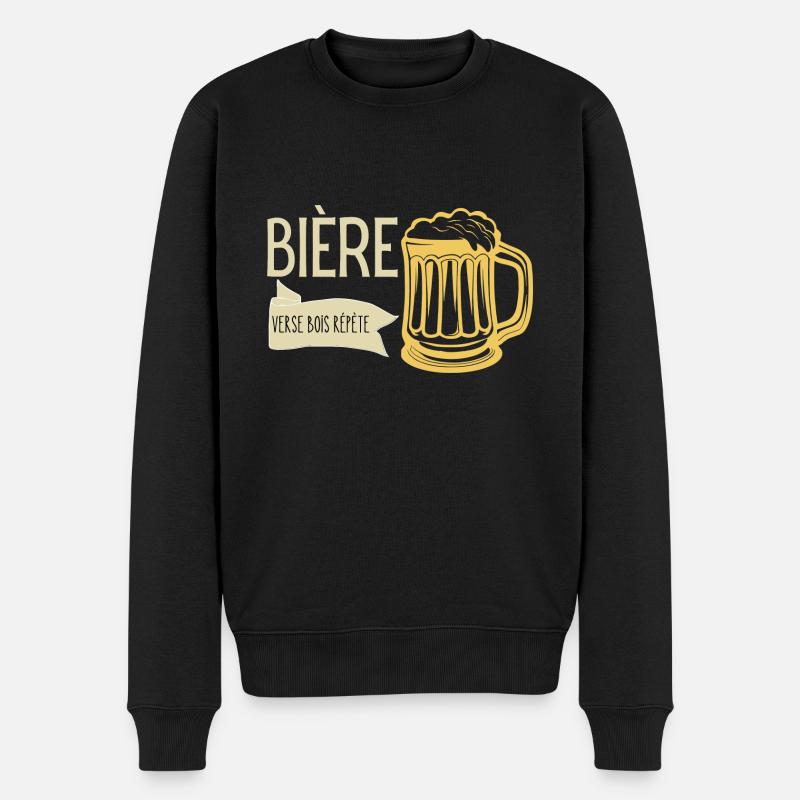 bière - Pull Premium bio Homme - noir