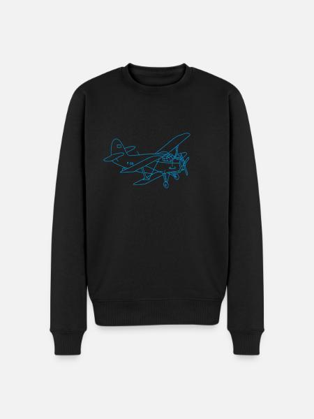 Biplane - Men's Premium Organic Jumper - black