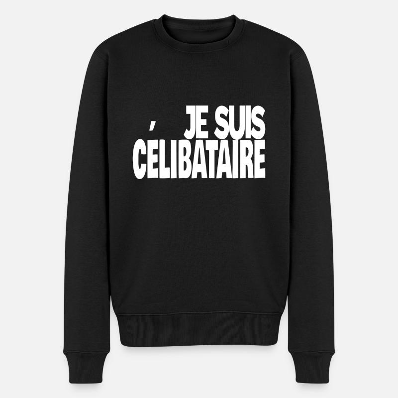 je suis célibataire - Pull Premium bio Homme - noir