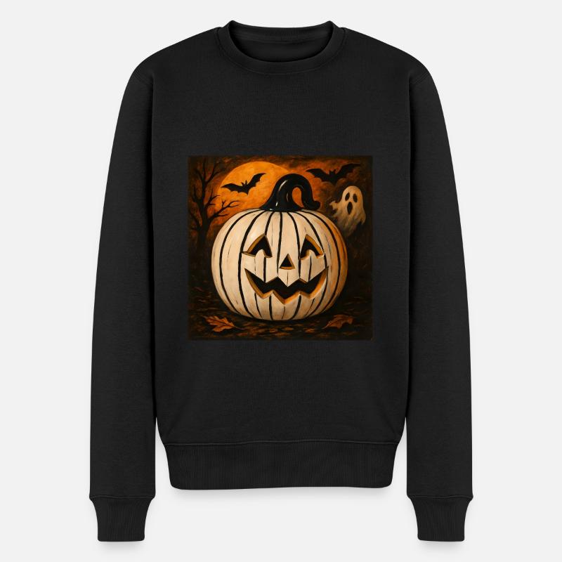 Citrouille d’Halloween Cadeau effrayant - Pull Premium bio Homme - noir
