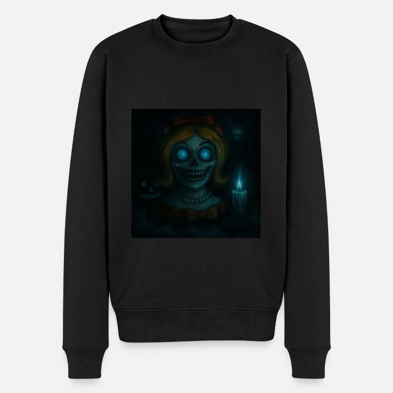 Poupée effrayante Cadeau d’Halloween - Pull Premium bio Homme - noir