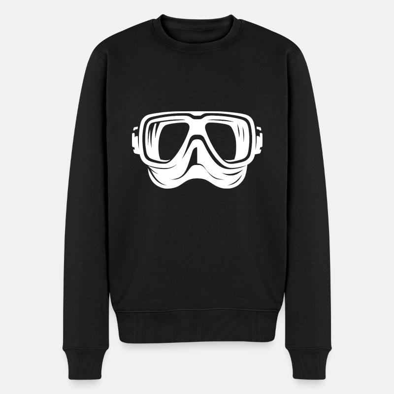 Einfache Taucherbrille Logo Style - Männer Premium Bio Pullover - Schwarz