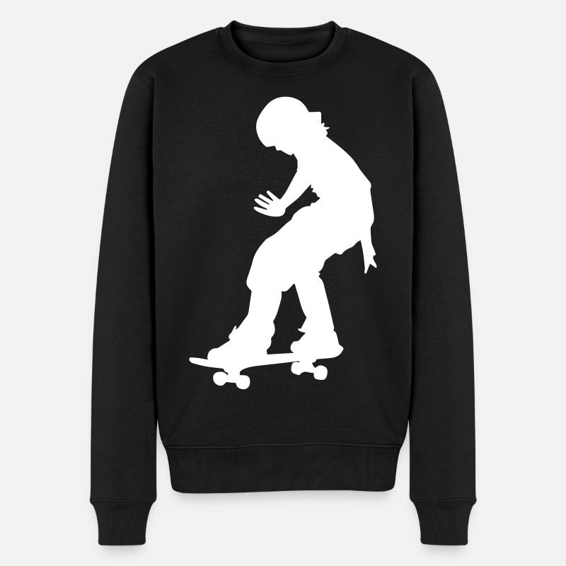 Skaterin - Männer Premium Bio Pullover - Schwarz