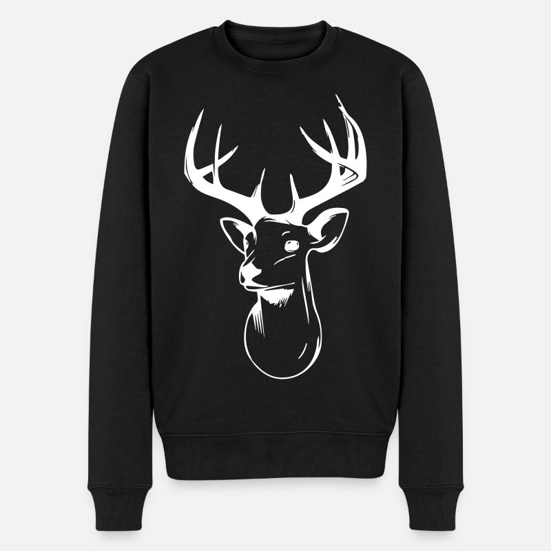 Hirschkopf - Pull Premium bio Homme - noir