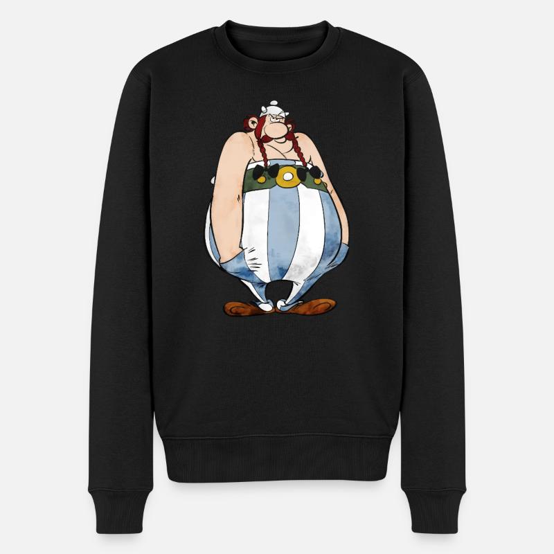 Asterix Obelix Hände In Den Taschen - Männer Premium Bio Pullover - Schwarz