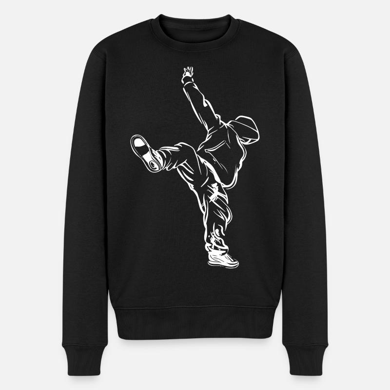 Croquis de breakdancer - Pull Premium bio Homme - noir