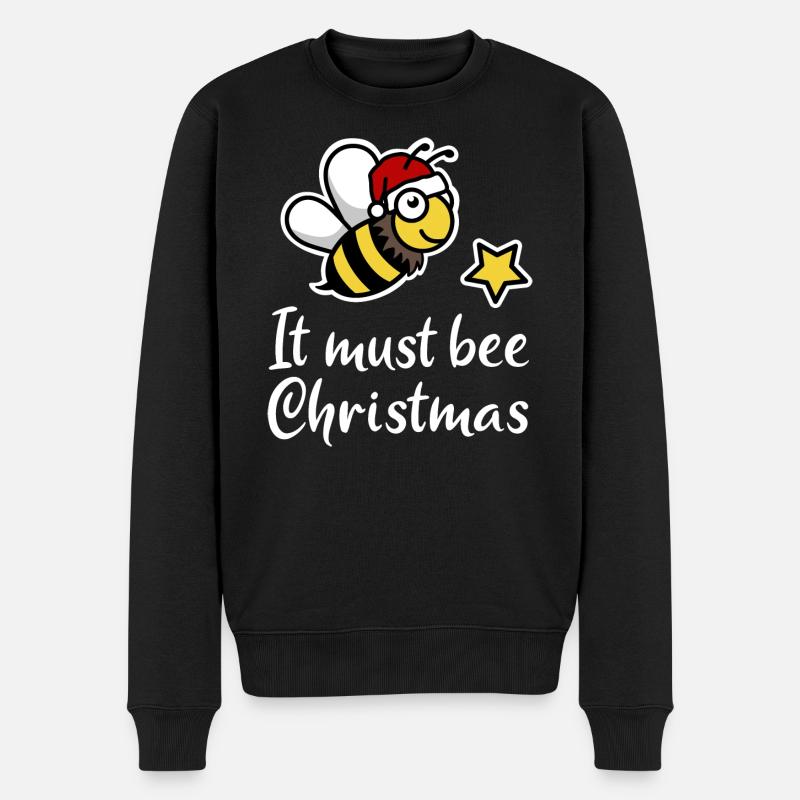 Weihnachten Biene must bee Christmas Geschenk - Männer Premium Bio Pullover - Schwarz