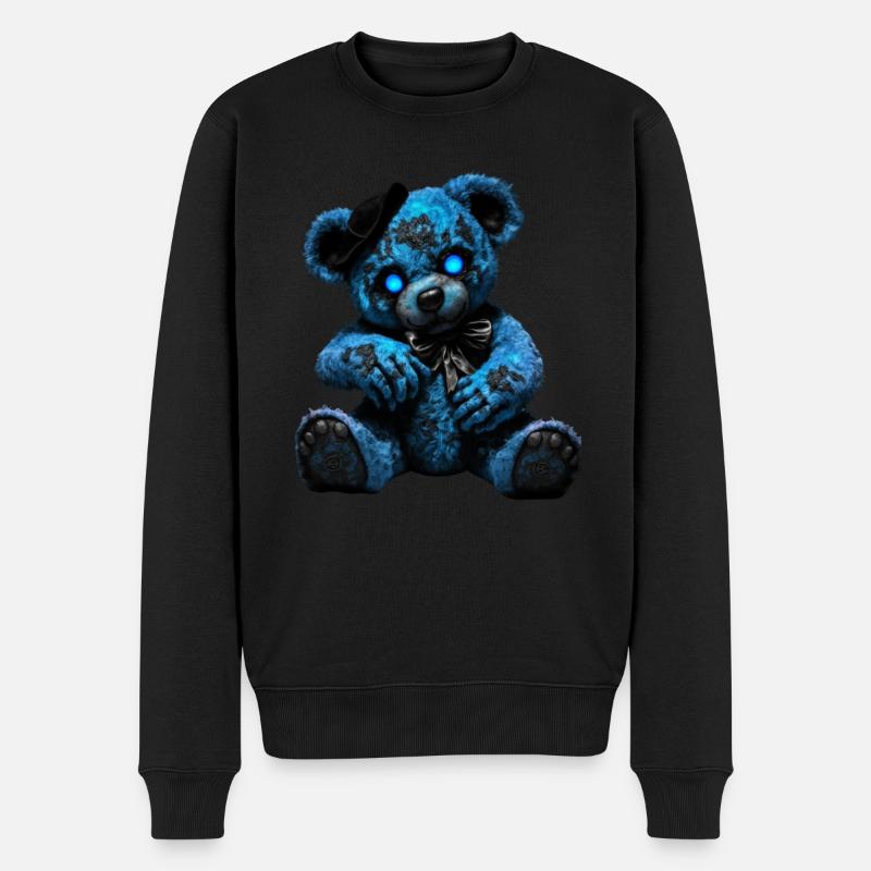 Besessener Teddybär - Männer Premium Bio Pullover - Schwarz