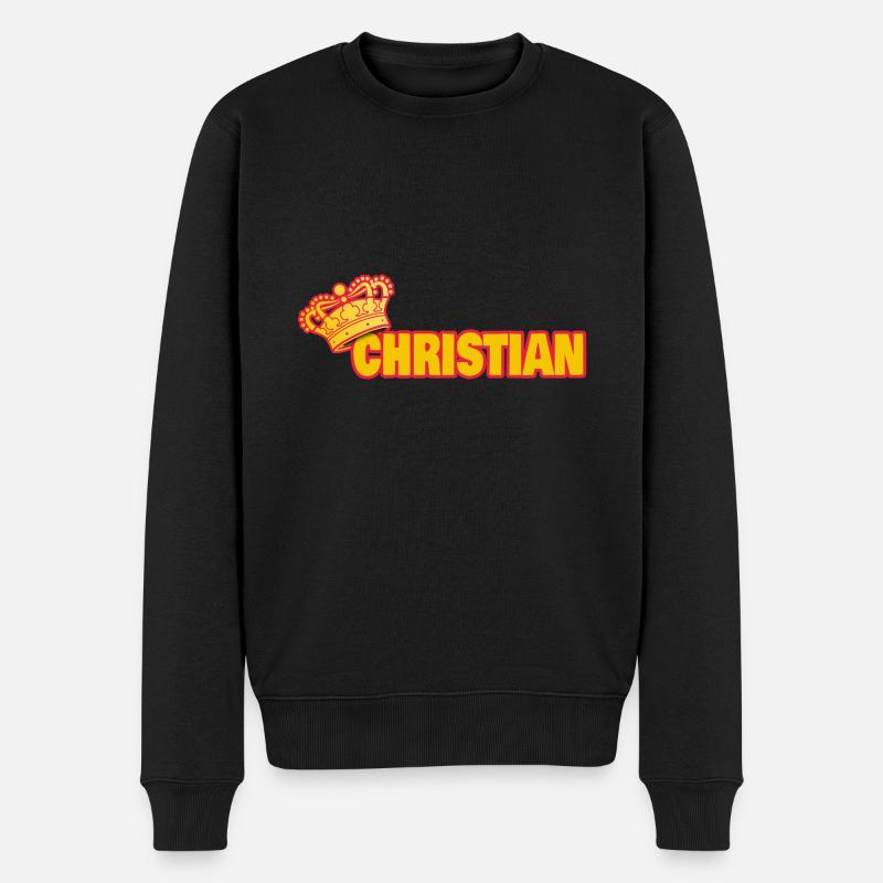 Christian Cris - Männer Premium Bio Pullover - Schwarz