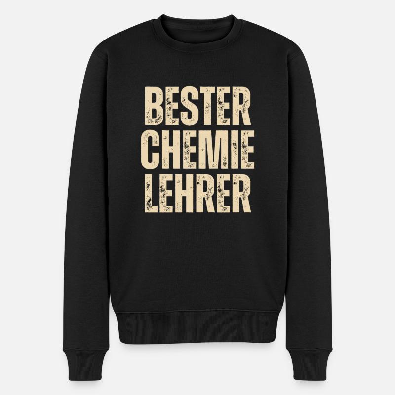 BESTER CHEMIELEHRER - Männer Premium Bio Pullover - Schwarz