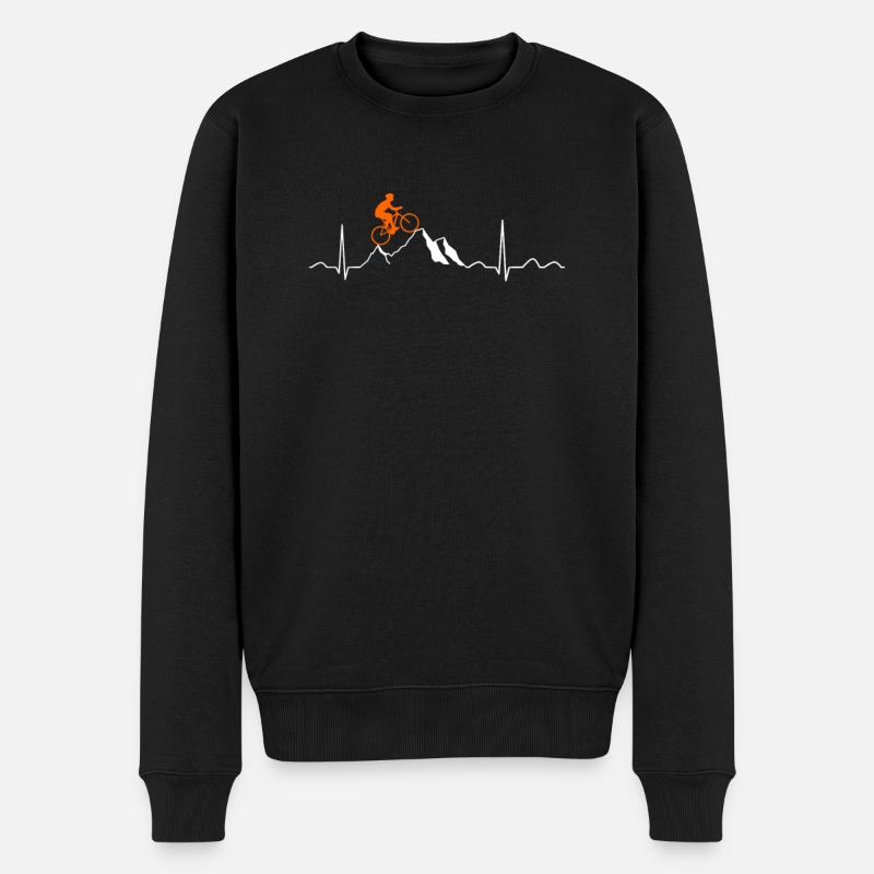 Vélo de montagne Heartbeat - Pull Premium bio Homme - noir