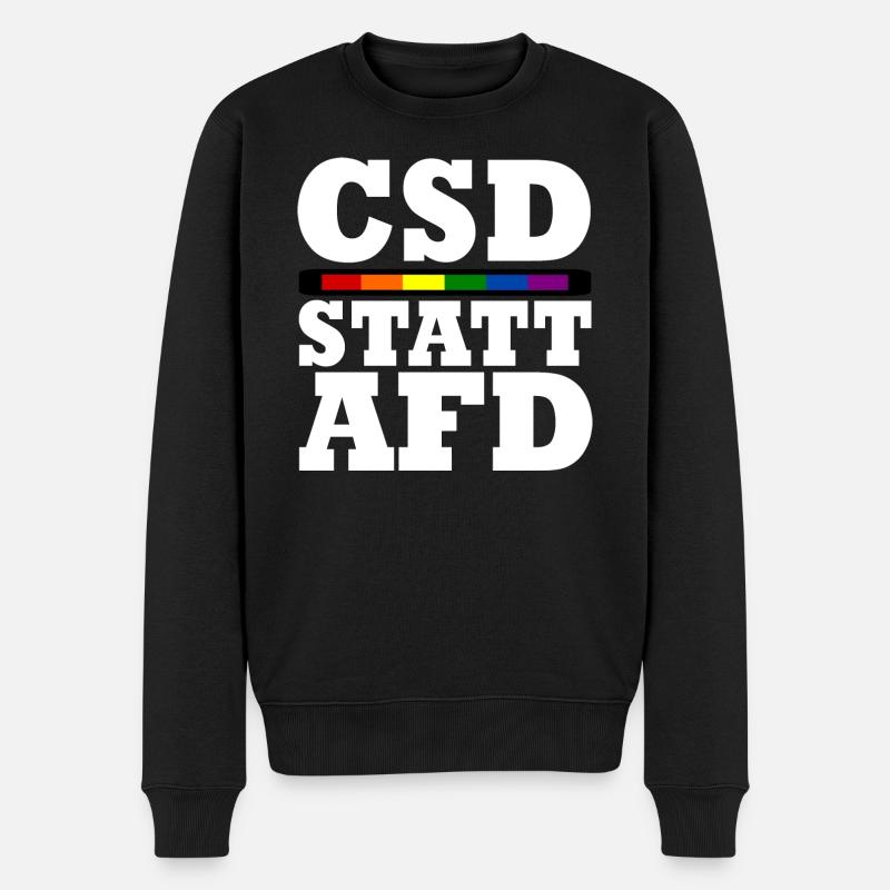 Csd statt afd - Männer Premium Bio Pullover - Schwarz