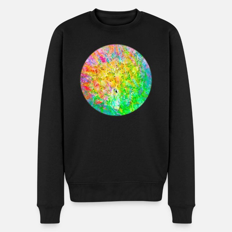 Fröhlicher Frühling - Männer Premium Bio Pullover - Schwarz