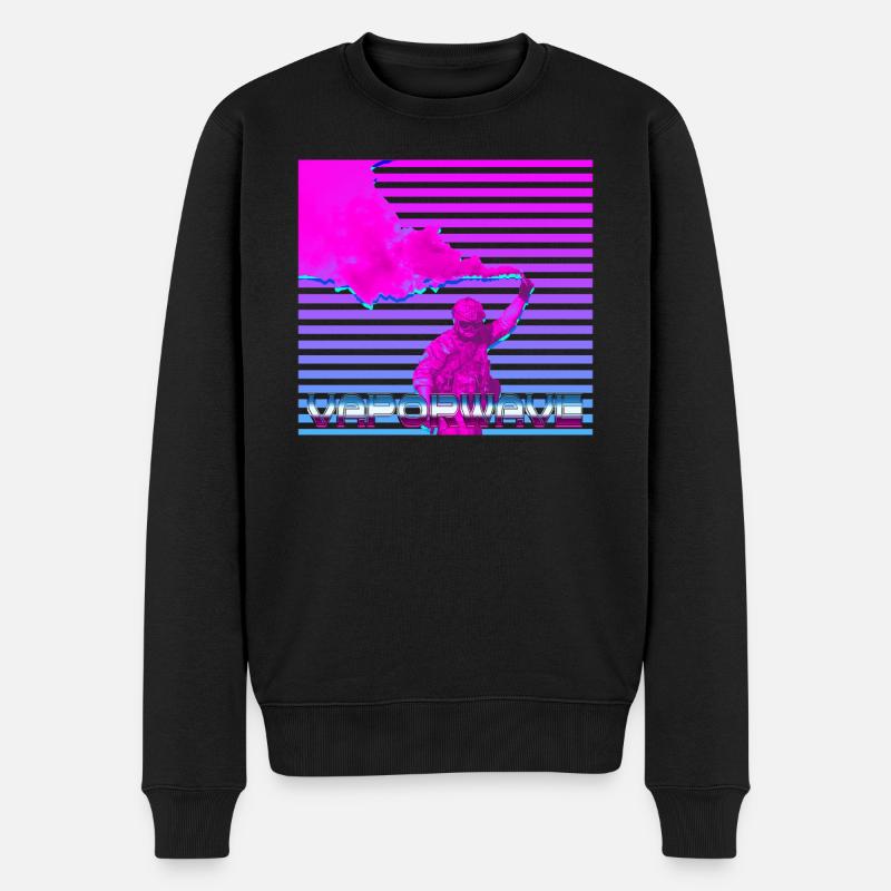 Soldat Vaporwave - Pull Premium bio Homme - noir