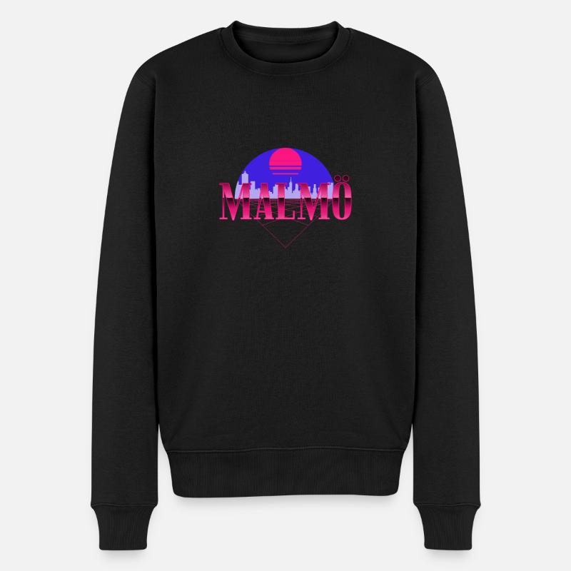 Malmö Retro 80s Gava - Pull Premium bio Homme - noir