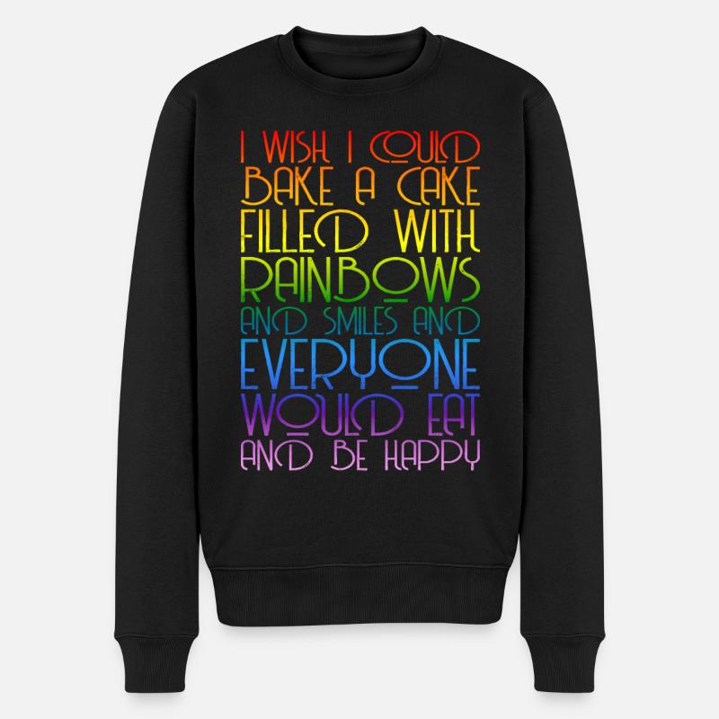Rainbows Rainbow Graphic - Men's Premium Organic Jumper - black