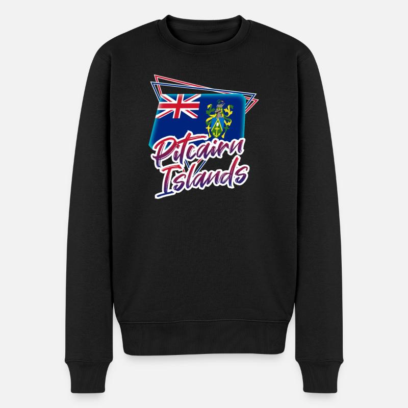 Îles Pitcairn - Pull Premium bio Homme - noir