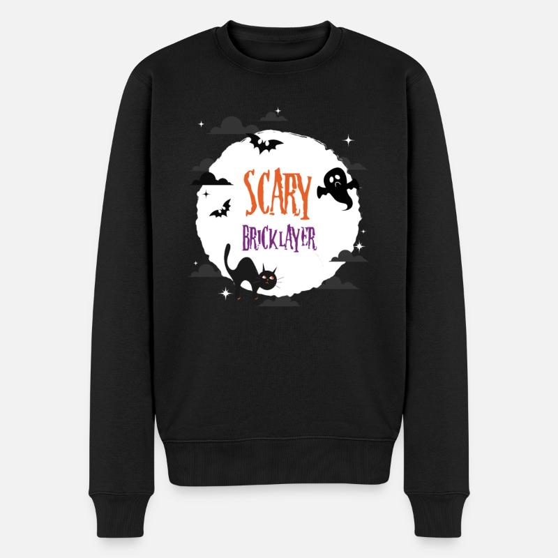 Maçon effrayant - Pull Premium bio Homme - noir