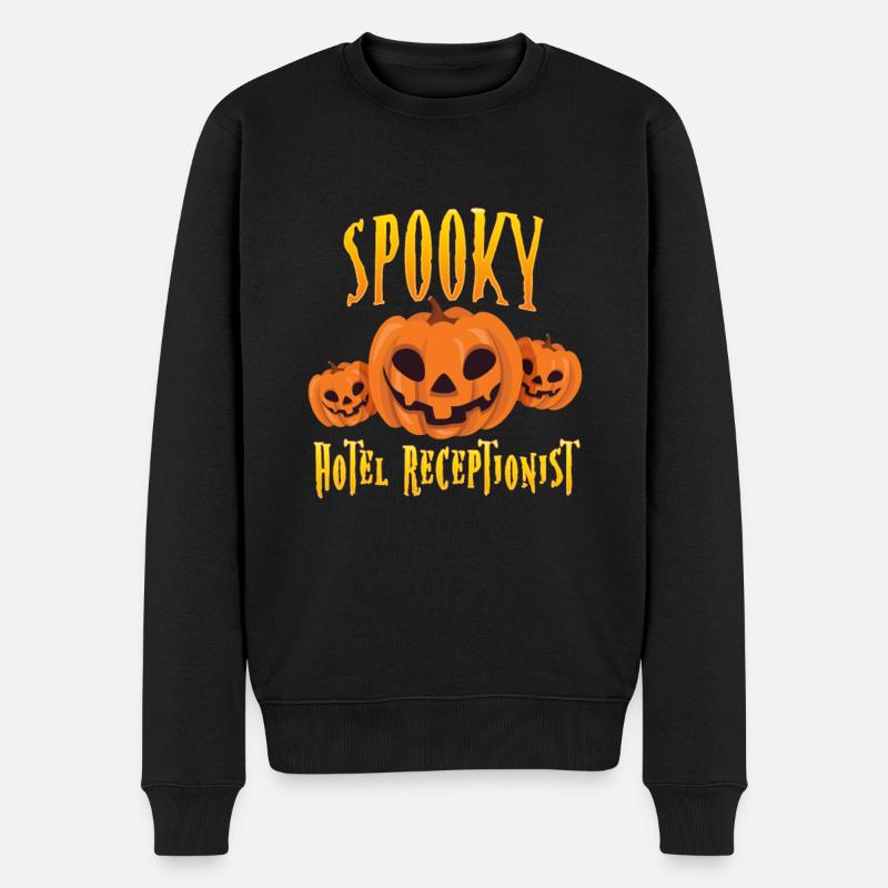 Réceptionniste de l’hôtel Spooky - Pull Premium bio Homme - noir