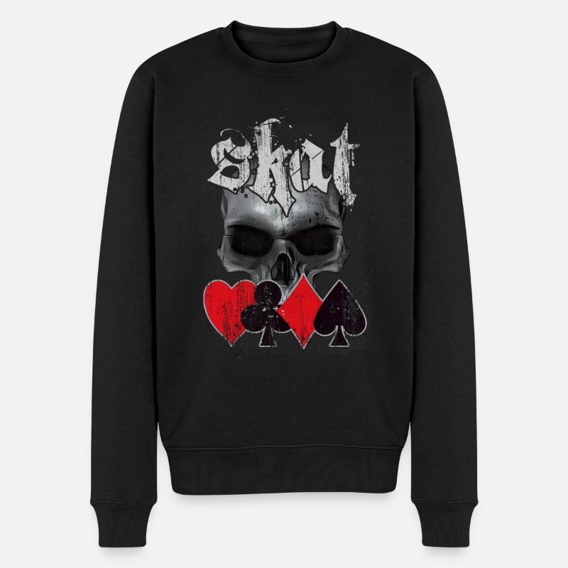 Joueur de skat - Pull Premium bio Homme - noir
