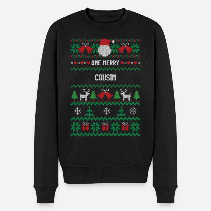 Un joyeux cousin - Pull Premium bio Homme - noir