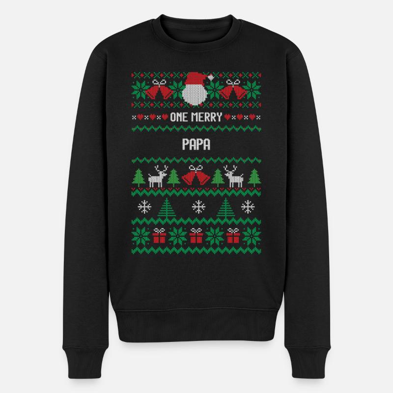 Un joyeux papa - Pull Premium bio Homme - noir