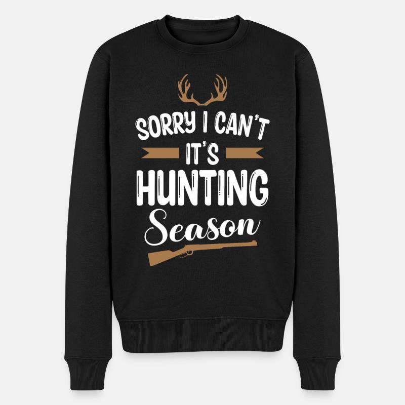 Funny Hunting - Männer Premium Bio Pullover - Schwarz