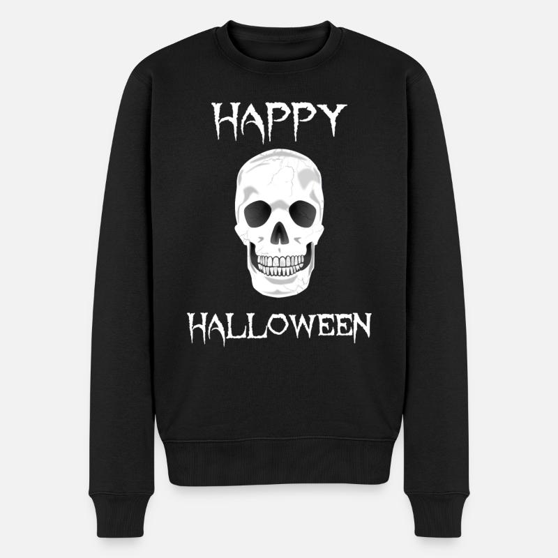 Halloween - Joyeux Halloween - crâne - Pull Premium bio Homme - noir