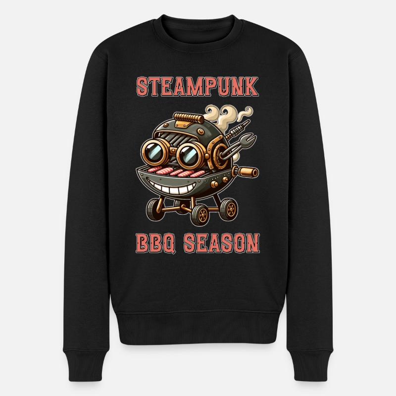 Steampunk BBQ Season 1 - Männer Premium Bio Pullover - Schwarz