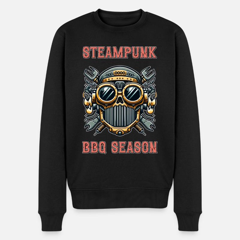 Steampunk BBQ Season 4 - Männer Premium Bio Pullover - Schwarz