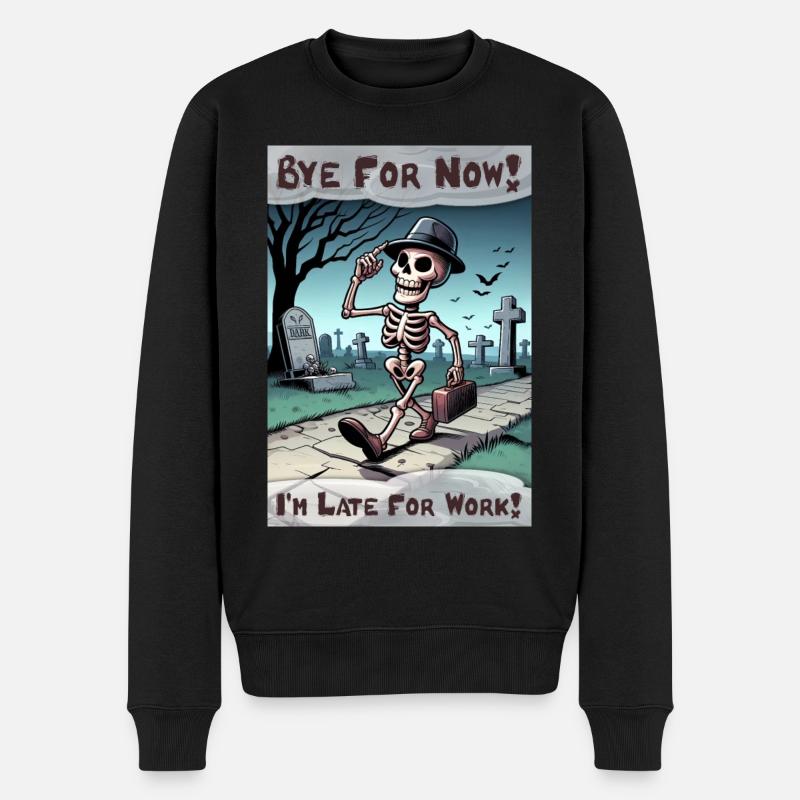 À plus tard! Je suis en retard au travail - Pull Premium bio Homme - noir