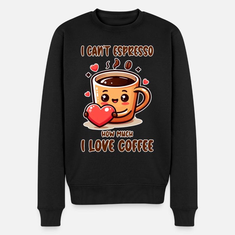 Je ne peux pas expresso à quel point j’aime le café - Pull Premium bio Homme - noir