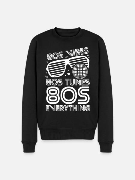 80s Vibes Melodies Everything - Men's Premium Organic Jumper - black