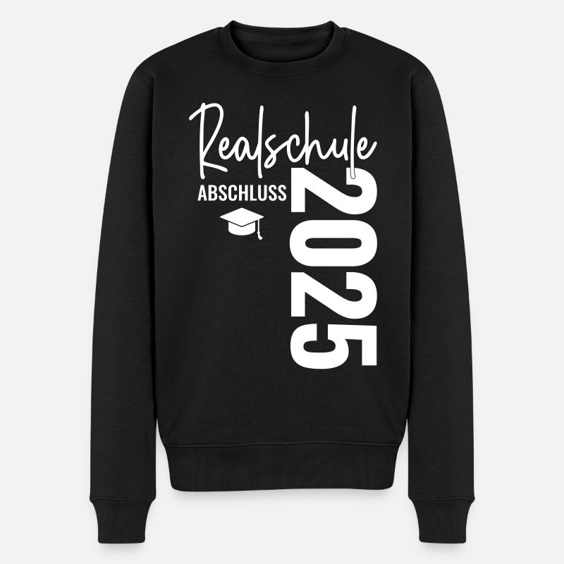 Abschluss 2025 Realschule - Männer Premium Bio Pullover - Schwarz
