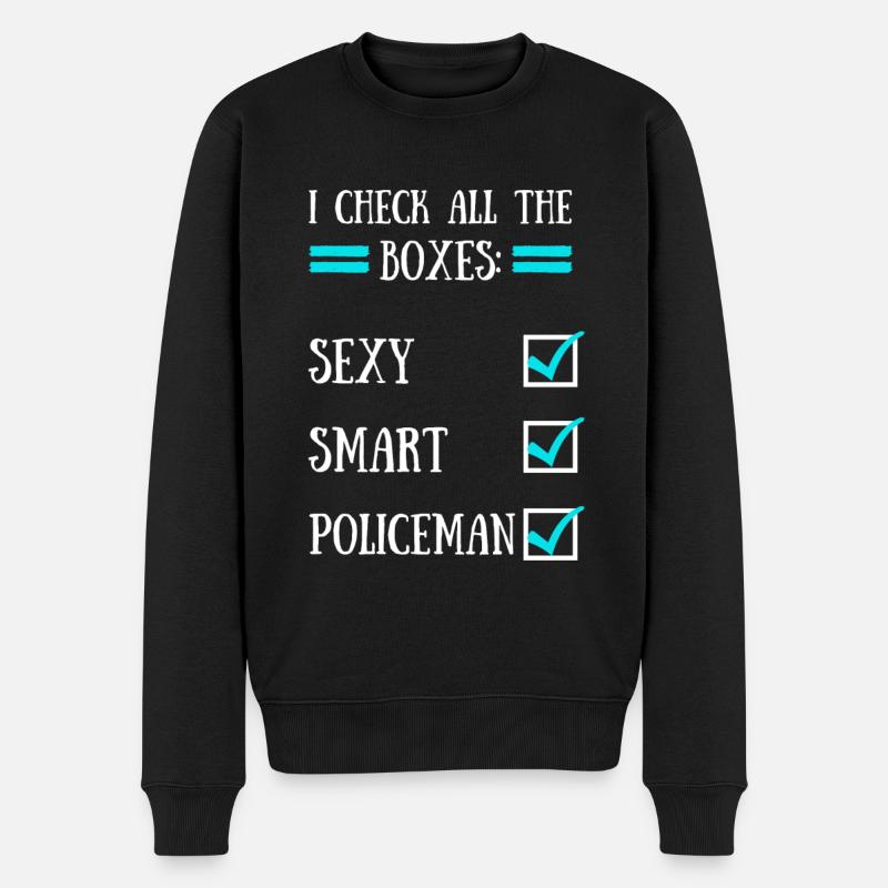 Policier - Pull Premium bio Homme - noir