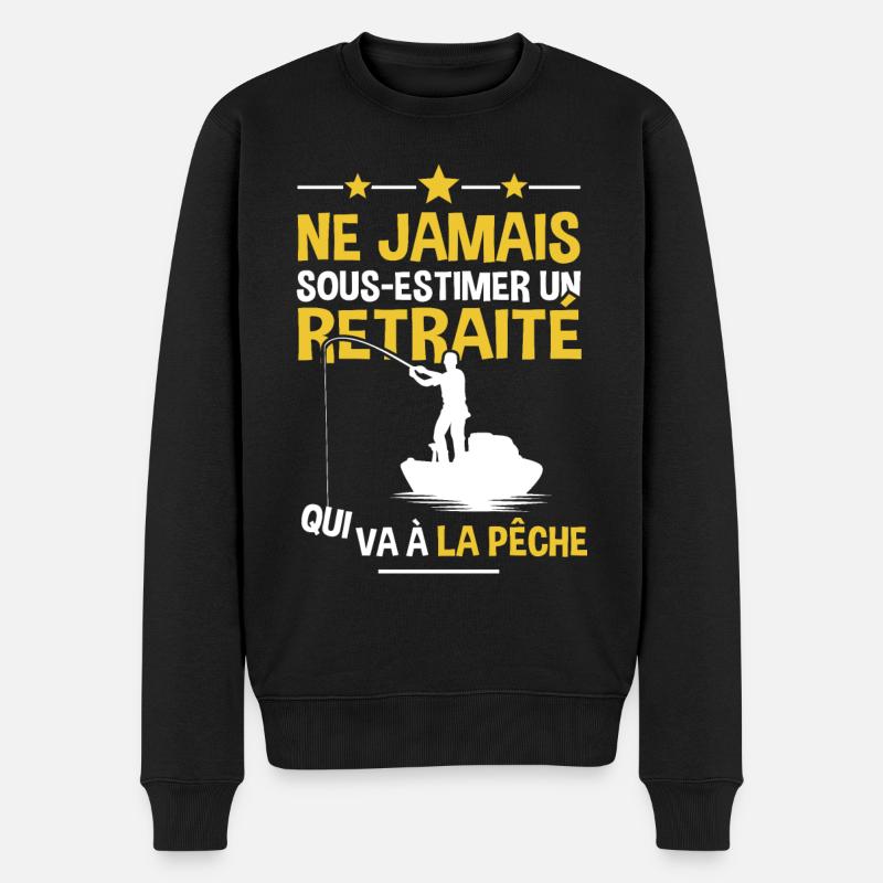 Retraité pêcheur cadeau - Pull Premium bio Homme - noir