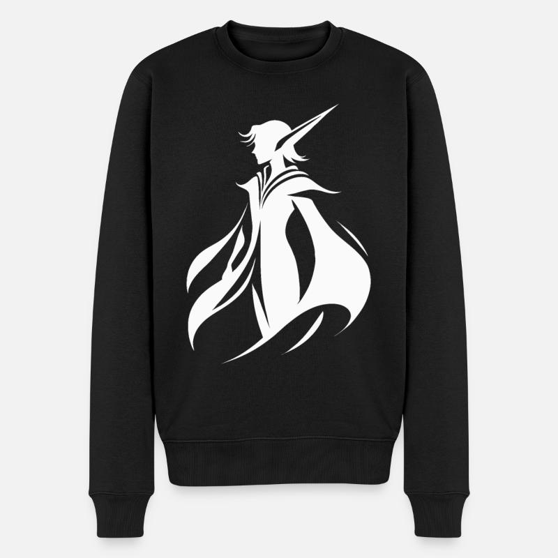 L’elfe murmure dans le vent - Pull Premium bio Homme - noir