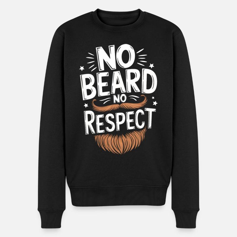 Beard Mustache Bearded Men - Men's Premium Organic Jumper - black